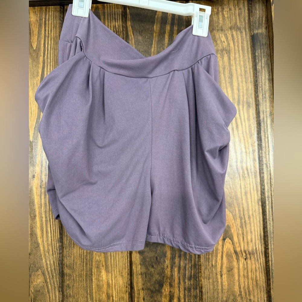 Purple Ruched Shorts - Picture 3 of 7